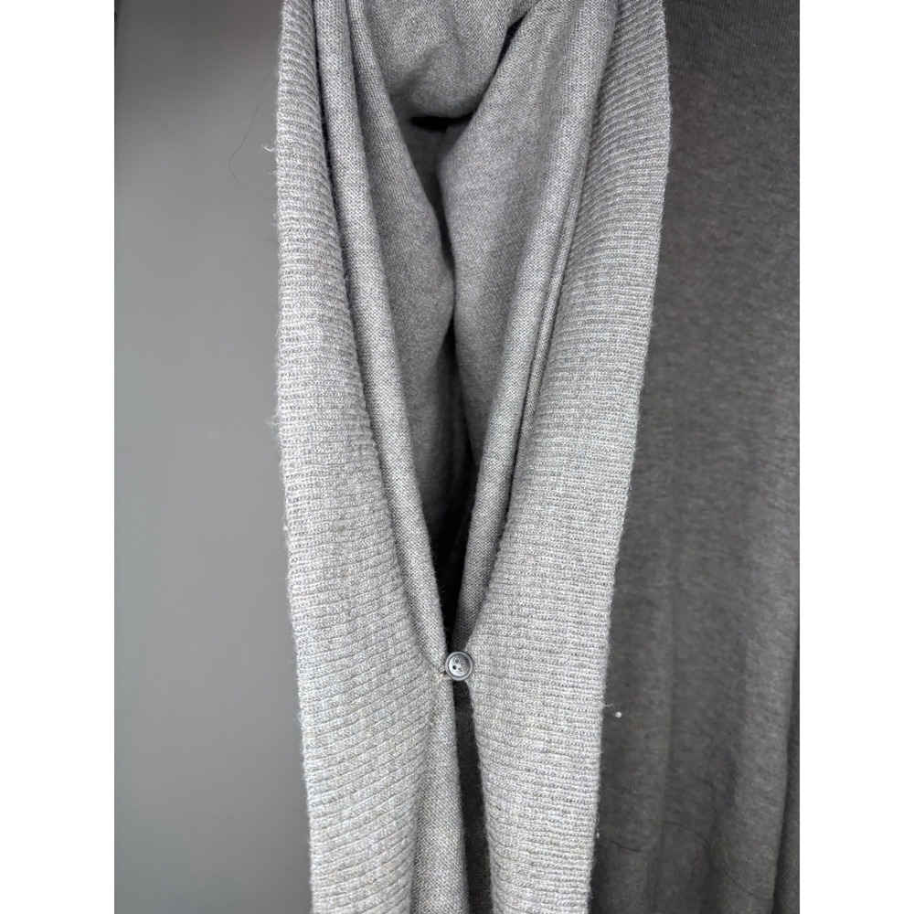 LOFT Open Front Poncho Cardigan‎ Brown Knit Womens Medium Cozy Layer - Picture 4 of 5
